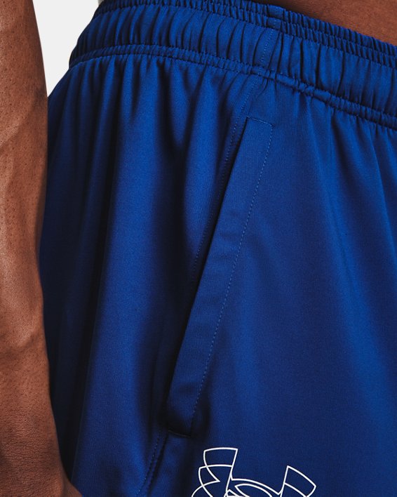 Men's UA Stretch Train Logo Shorts, Blue, pdpMainDesktop image number 3